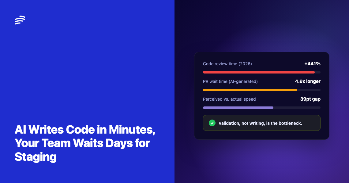 AI Writes Code in Minutes, Your Team Waits Days for Staging — The New Bottleneck Nobody's Talking About