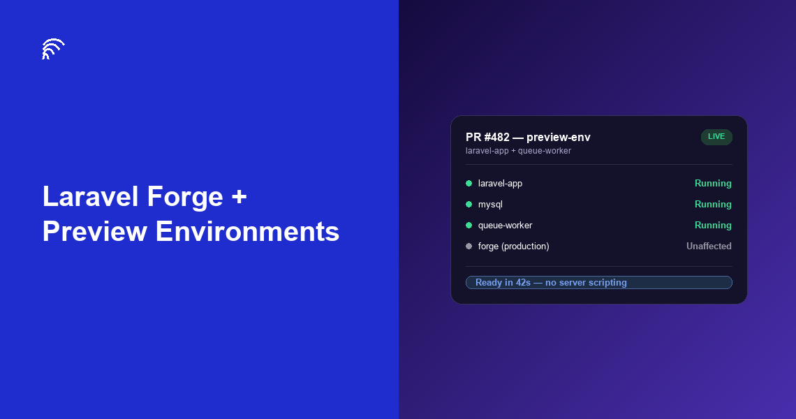 Laravel Forge and Preview Environments: The Gap Nobody Mentions