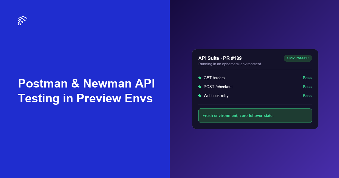 Postman & Newman API Testing in Preview Environments